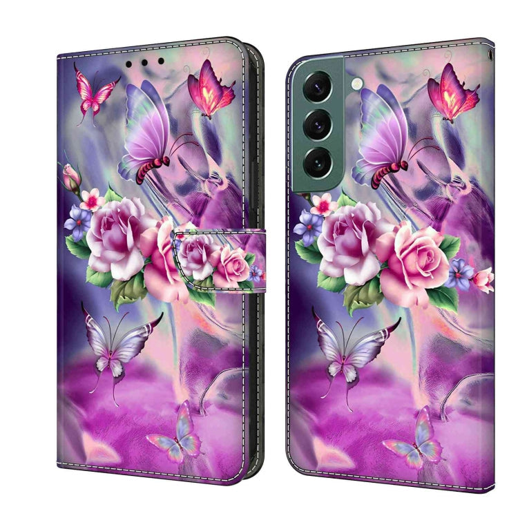 Crystal 3D Shockproof Protective Leather Phone Case, For Samsung Galaxy S22+