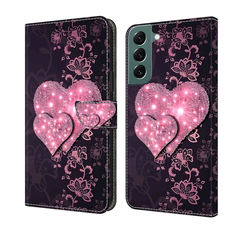 Crystal 3D Shockproof Protective Leather Phone Case, For Samsung Galaxy S22+