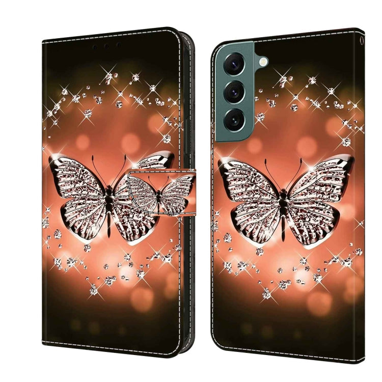 Crystal 3D Shockproof Protective Leather Phone Case, For Samsung Galaxy S22+