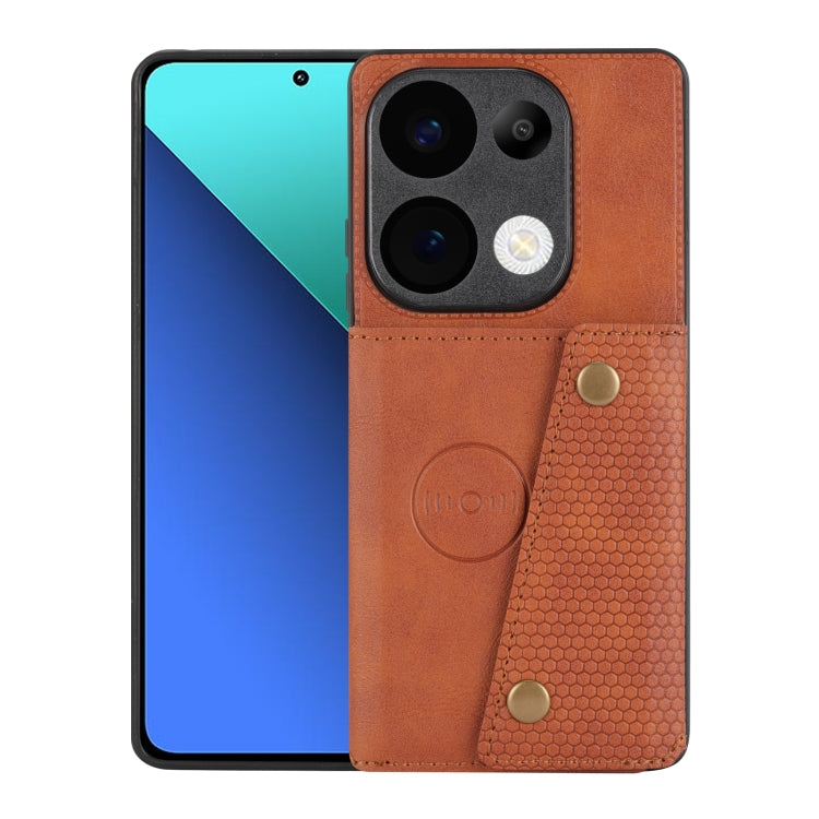 Double Buckle Card Slots Magnetic Phone Case, For Xiaomi Redmi K70 Ultra, For Xiaomi Redmi 13 4G Global, For Xiaomi Redmi Note 13 Pro 4G Global, For Xiaomi Redmi Note 13 4G Global