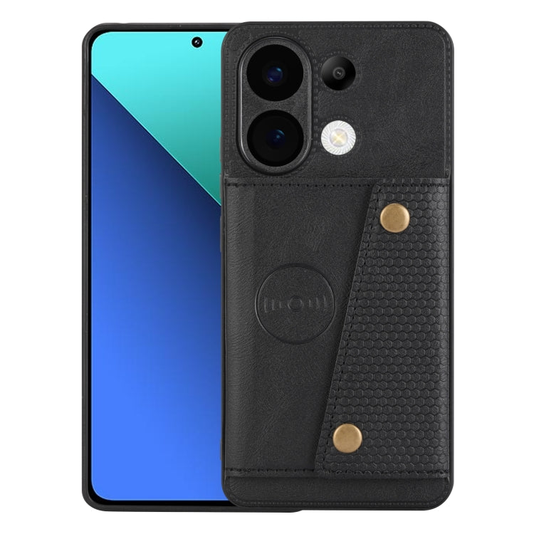 Double Buckle Card Slots Magnetic Phone Case, For Xiaomi Redmi K70 Ultra, For Xiaomi Redmi 13 4G Global, For Xiaomi Redmi Note 13 Pro 4G Global, For Xiaomi Redmi Note 13 4G Global