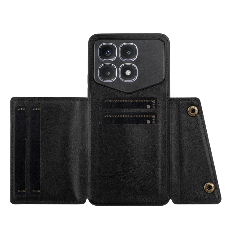 Double Buckle Card Slots Magnetic Phone Case, For Xiaomi Redmi K70 Ultra, For Xiaomi Redmi 13 4G Global, For Xiaomi Redmi Note 13 Pro 4G Global, For Xiaomi Redmi Note 13 4G Global