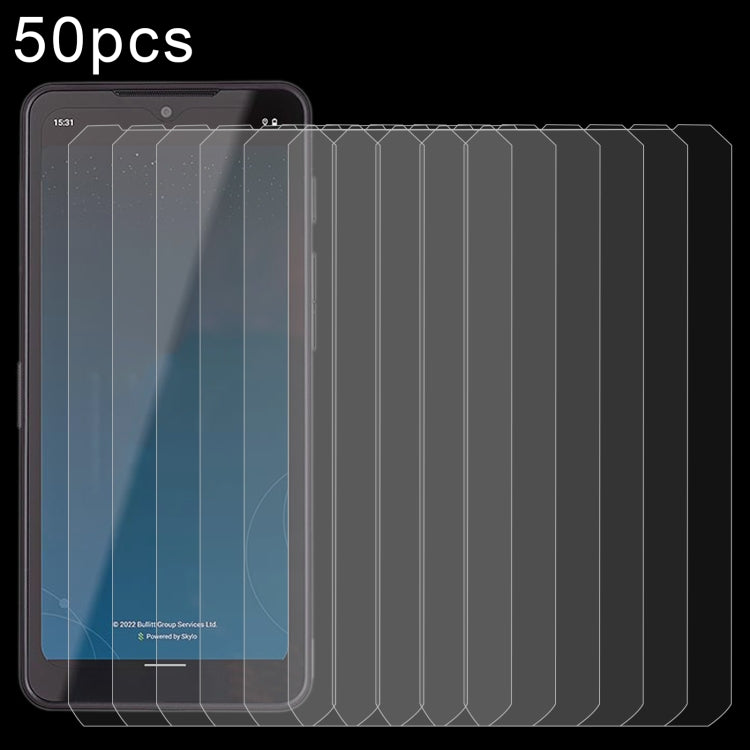 50pcs 0.26mm 9H 2.5D Tempered Glass Film, For CAT S75, For CAT S53