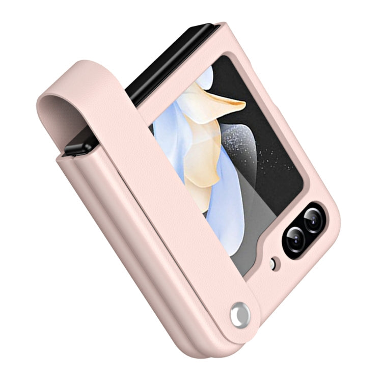 Hand Strap Type Leather Phone Case, For Samsung Galaxy Z Flip5