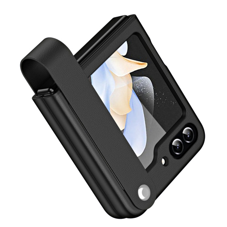 Hand Strap Type Leather Phone Case, For Samsung Galaxy Z Flip5