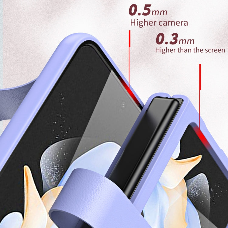 Hand Strap Type Leather Phone Case, For Samsung Galaxy Z Flip5