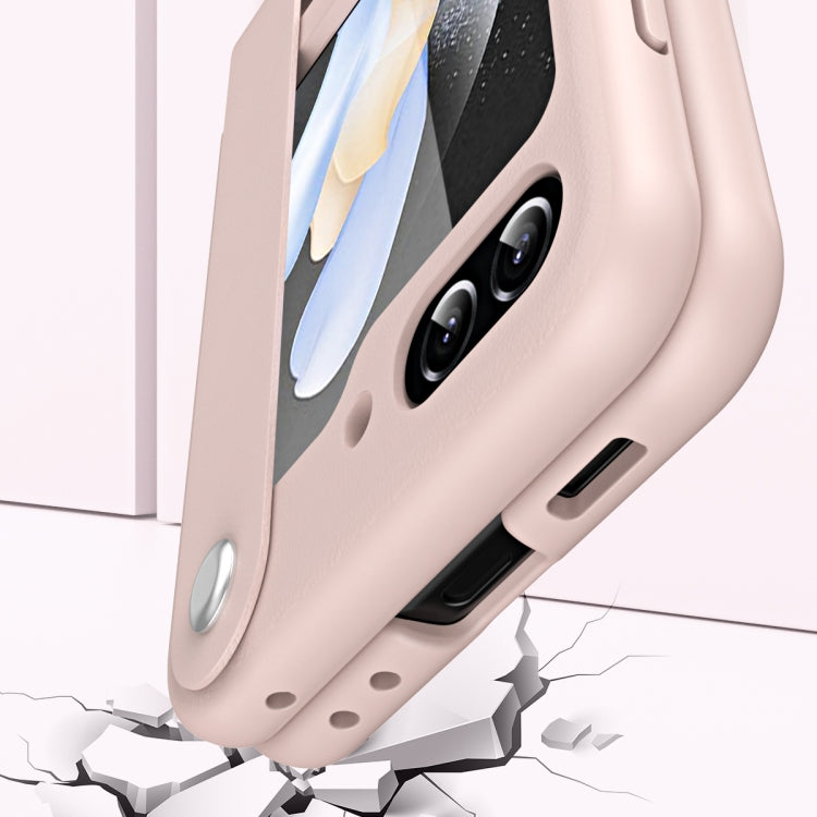 Hand Strap Type Leather Phone Case, For Samsung Galaxy Z Flip5