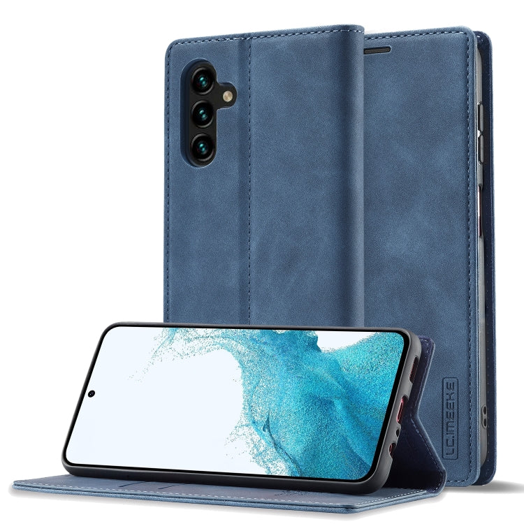 LC.IMEEKE Strong Magnetism Ultra-thin Matte Leather Phone Case, For Samsung Galaxy A24 4G
