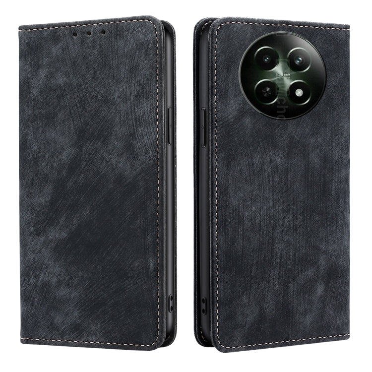 RFID Anti-theft Brush Magnetic Leather Phone Case, For Realme C61 4G, For Realme GT Neo6 SE, For Realme 12 5G, For Realme 12+ 5G