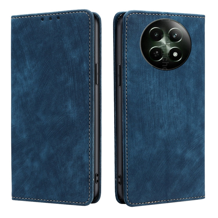 RFID Anti-theft Brush Magnetic Leather Phone Case, For Realme C61 4G, For Realme GT Neo6 SE, For Realme 12 5G, For Realme 12+ 5G