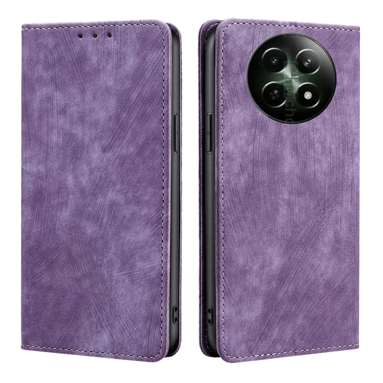RFID Anti-theft Brush Magnetic Leather Phone Case, For Realme C61 4G, For Realme GT Neo6 SE, For Realme 12 5G, For Realme 12+ 5G