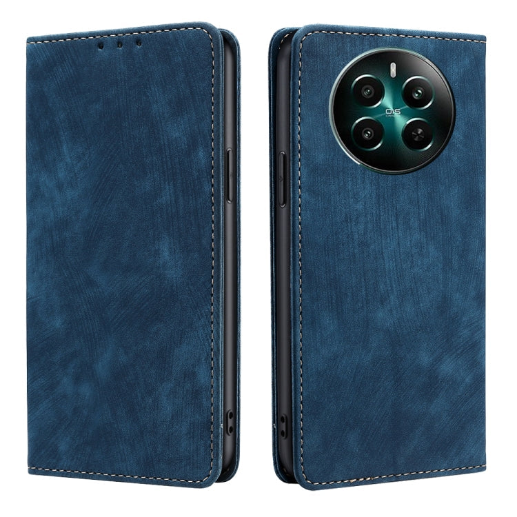 RFID Anti-theft Brush Magnetic Leather Phone Case, For Realme C61 4G, For Realme GT Neo6 SE, For Realme 12 5G, For Realme 12+ 5G