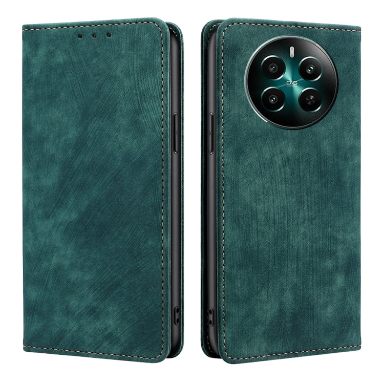 RFID Anti-theft Brush Magnetic Leather Phone Case, For Realme C61 4G, For Realme GT Neo6 SE, For Realme 12 5G, For Realme 12+ 5G