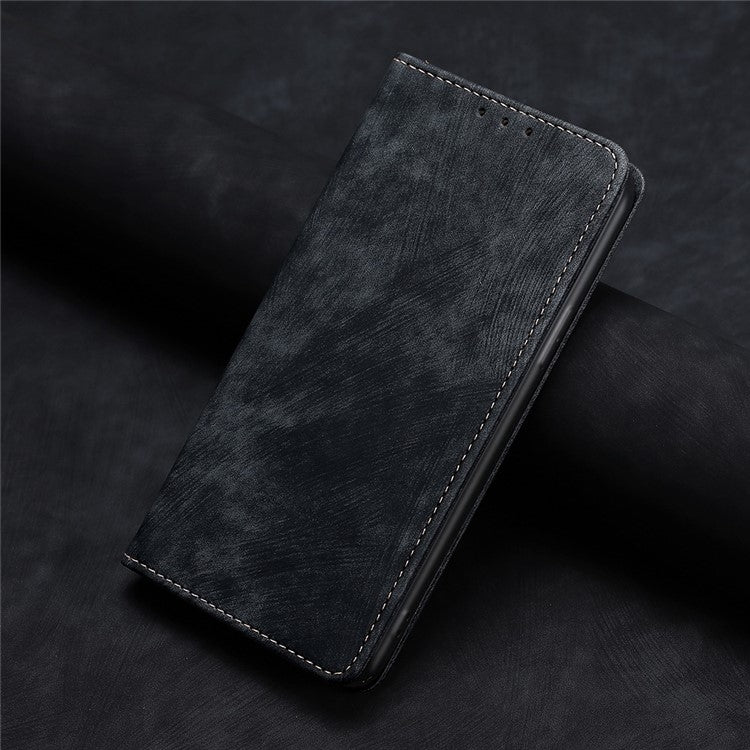 RFID Anti-theft Brush Magnetic Leather Phone Case, For Realme C61 4G, For Realme GT Neo6 SE, For Realme 12 5G, For Realme 12+ 5G