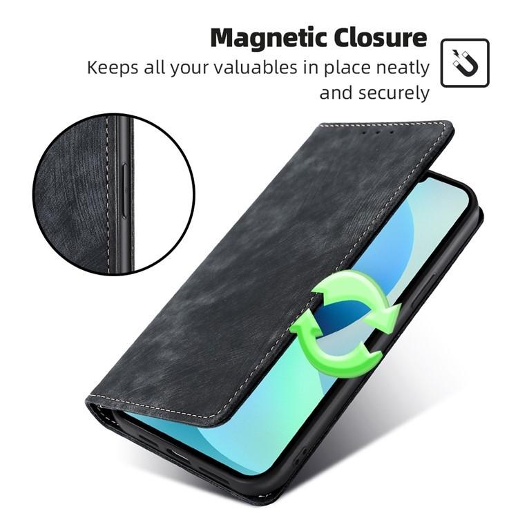 RFID Anti-theft Brush Magnetic Leather Phone Case, For Realme GT 7 5G Global, For Realme 14 5G Global, For Realme P3 Ultra 5G, For Realme P3 Pro 5G Global