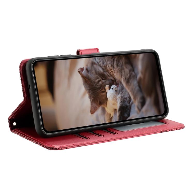 Cat Embossing Pattern Leather Phone Case with Lanyard, For iPhone 16e / 17e, For iPhone 17 Pro Max, For iPhone 17 Pro, For iPhone 17