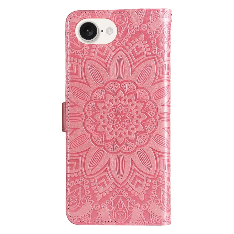 Embossed Sunflower Leather Phone Case, For iPhone 17e / 16e, For iPhone 17 Pro Max, For iPhone 17 Pro, For iPhone 17
