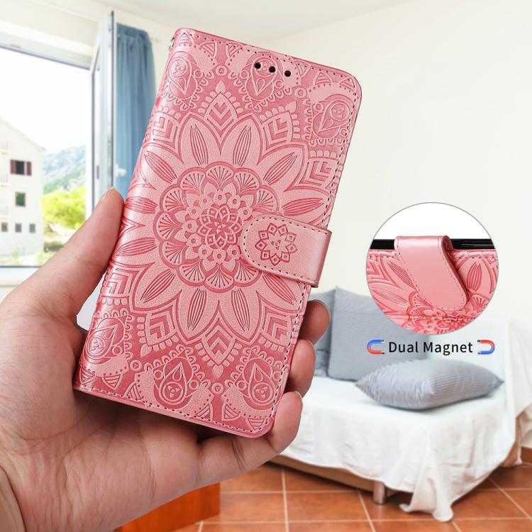 Embossed Sunflower Leather Phone Case, For iPhone 17e / 16e, For iPhone 17 Pro Max, For iPhone 17 Pro, For iPhone 17