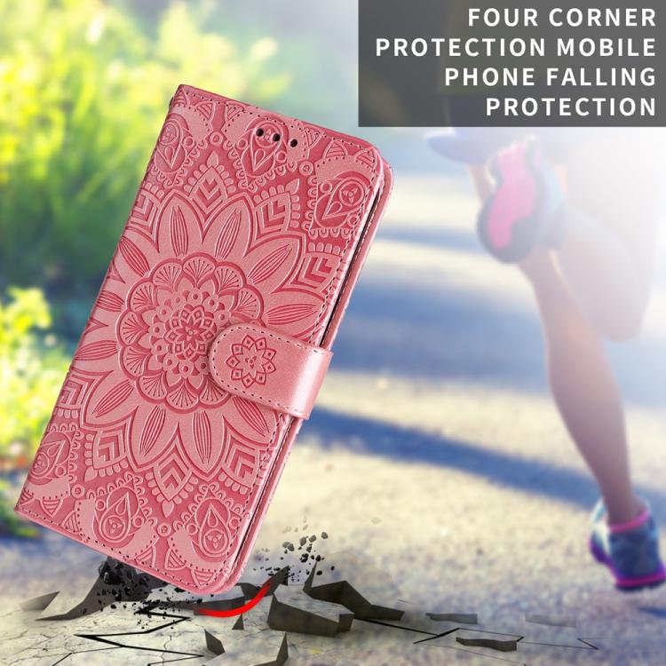 Embossed Sunflower Leather Phone Case, For iPhone 17e / 16e, For iPhone 17 Pro Max, For iPhone 17 Pro, For iPhone 17