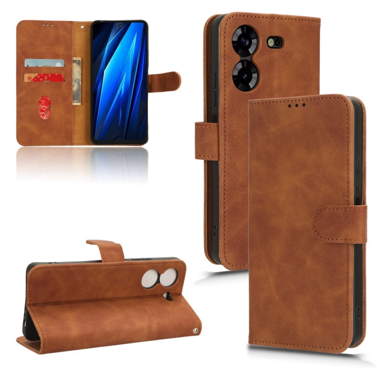 Skin Feel Magnetic Flip Leather Phone Case, For Tecno Camon 20 Premier