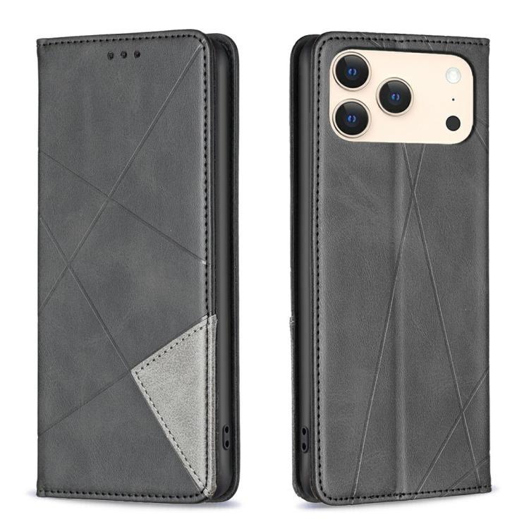 Rhombus Texture Magnetic Leather Phone Case, For iPhone 17 Pro Max, For iPhone 17 Pro, For iPhone 17, For iPhone Air