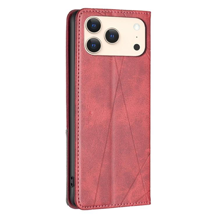 Rhombus Texture Magnetic Leather Phone Case, For iPhone 17 Pro Max, For iPhone 17 Pro, For iPhone 17, For iPhone Air