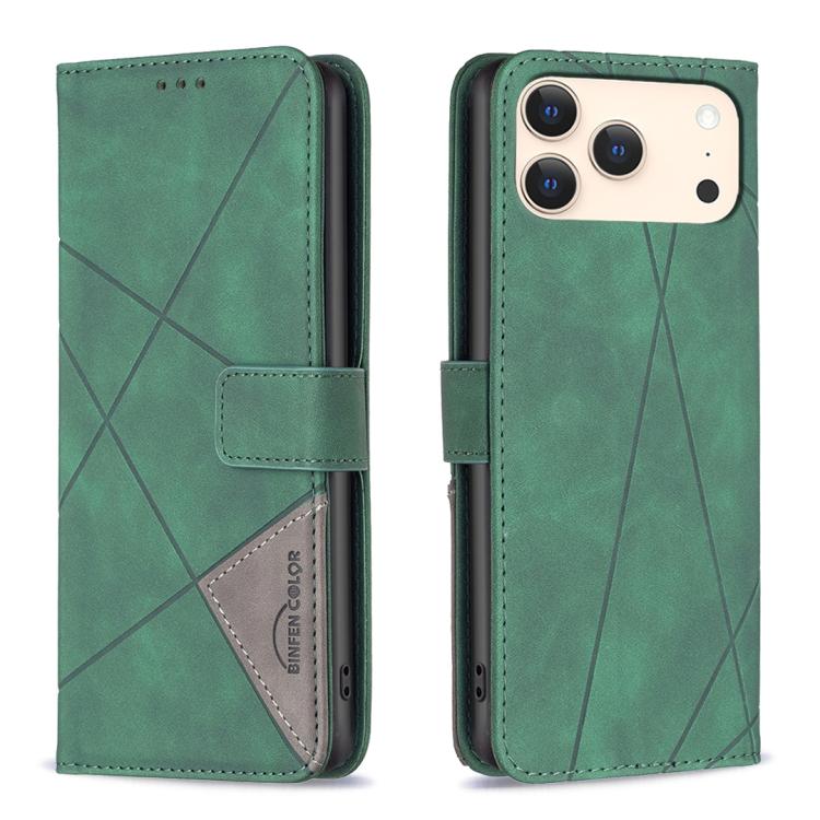 Magnetic Buckle Rhombus Texture Leather Phone Case, For iPhone 17 Pro Max, For iPhone 17 Pro, For iPhone 17, For iPhone Air