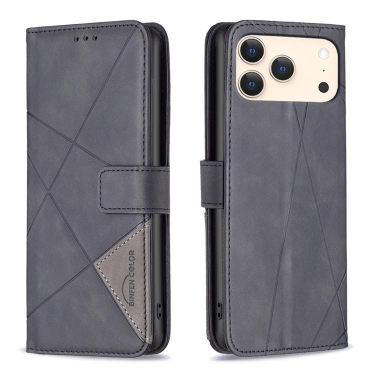 Magnetic Buckle Rhombus Texture Leather Phone Case, For iPhone 17 Pro Max, For iPhone 17 Pro, For iPhone 17, For iPhone Air