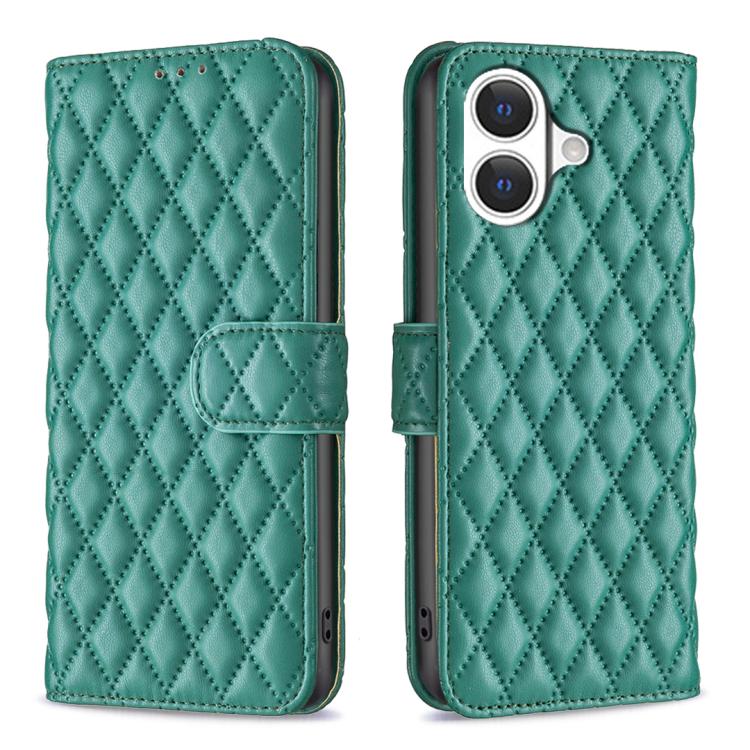 Diamond Lattice Wallet Flip Leather Phone Case, For iPhone 17 Pro Max, For iPhone 17 Pro, For iPhone 17, For iPhone Air