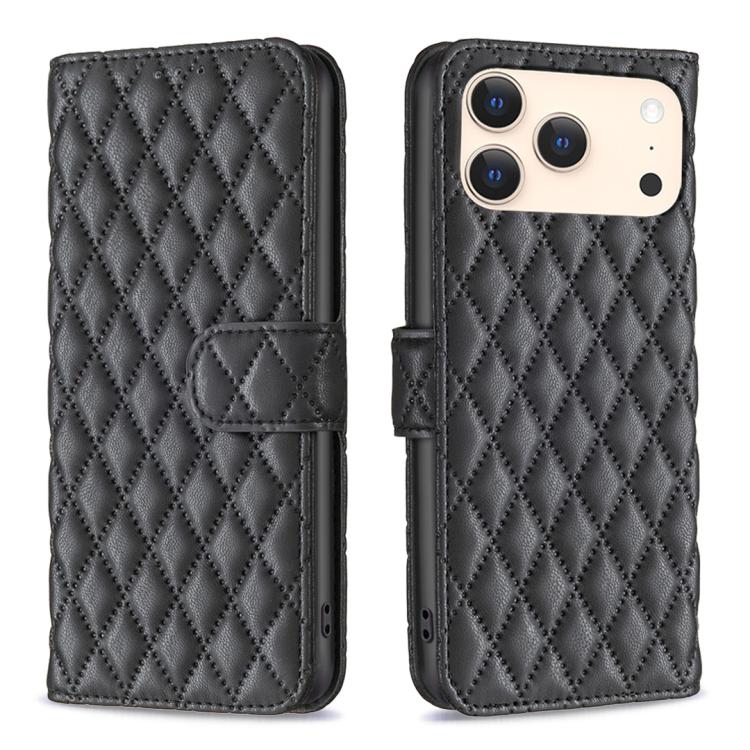 Diamond Lattice Wallet Flip Leather Phone Case, For iPhone 17 Pro Max, For iPhone 17 Pro, For iPhone 17, For iPhone Air
