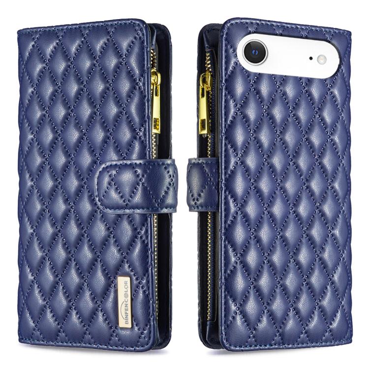 Diamond Lattice Zipper Wallet Leather Flip Phone Case, For iPhone 17 Pro Max, For iPhone 17 Pro, For iPhone 17, For iPhone Air