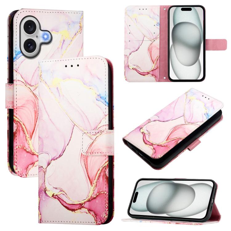 PT003 Marble Pattern Flip Leather Phone Case, For iPhone 17e / 16e, For iPhone 17 Pro Max, For iPhone 17 Pro, For iPhone 17