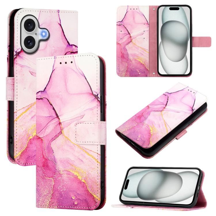 PT003 Marble Pattern Flip Leather Phone Case, For iPhone 17e / 16e, For iPhone 17 Pro Max, For iPhone 17 Pro, For iPhone 17