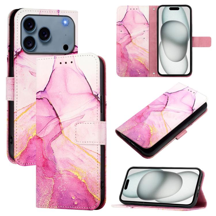 PT003 Marble Pattern Flip Leather Phone Case, For iPhone 17e / 16e, For iPhone 17 Pro Max, For iPhone 17 Pro, For iPhone 17