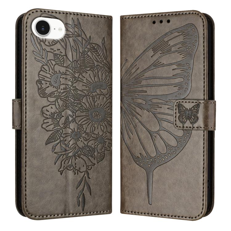 Embossed Butterfly Leather Phone Case, For iPhone 17e / 16e, For iPhone 17 Pro Max, For iPhone 17 Pro