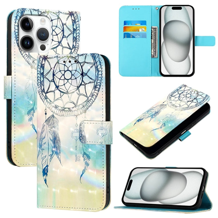 3D Painting Horizontal Flip Leather Phone Case, For iPhone 17, For iPhone Air, For iPhone 16 Pro Max