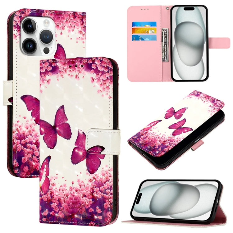 3D Painting Horizontal Flip Leather Phone Case, For iPhone 17, For iPhone Air, For iPhone 16 Pro Max