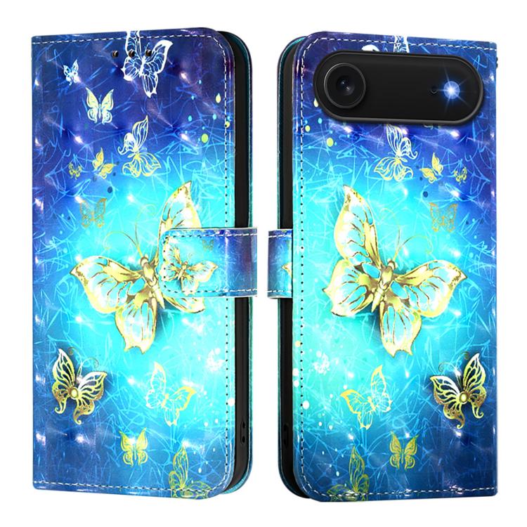 3D Painting Horizontal Flip Leather Phone Case, For iPhone 17, For iPhone Air, For iPhone 16 Pro Max