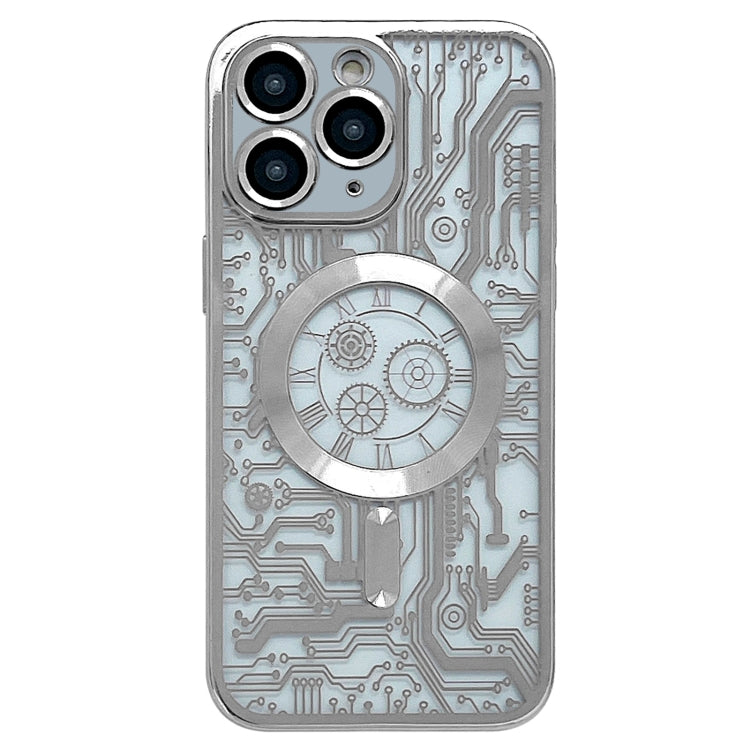 Electroplated Circuit Board Pattern MagSafe Phone Case, For iPhone 11 Pro