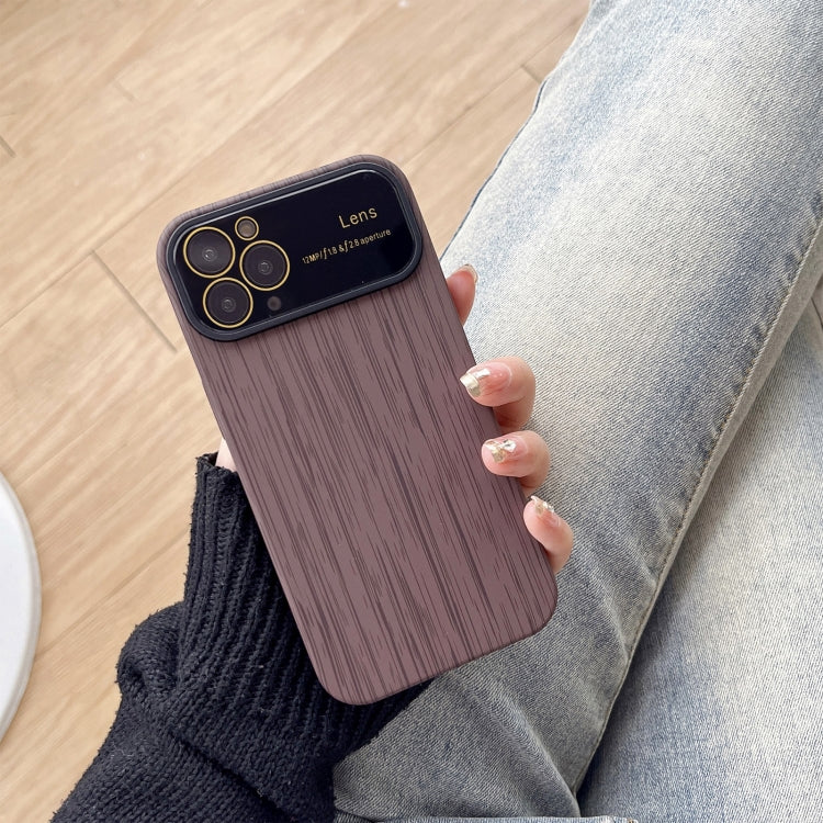 Wood Grain TPU Phone Case with Lens Film, For iPhone 11 Pro
