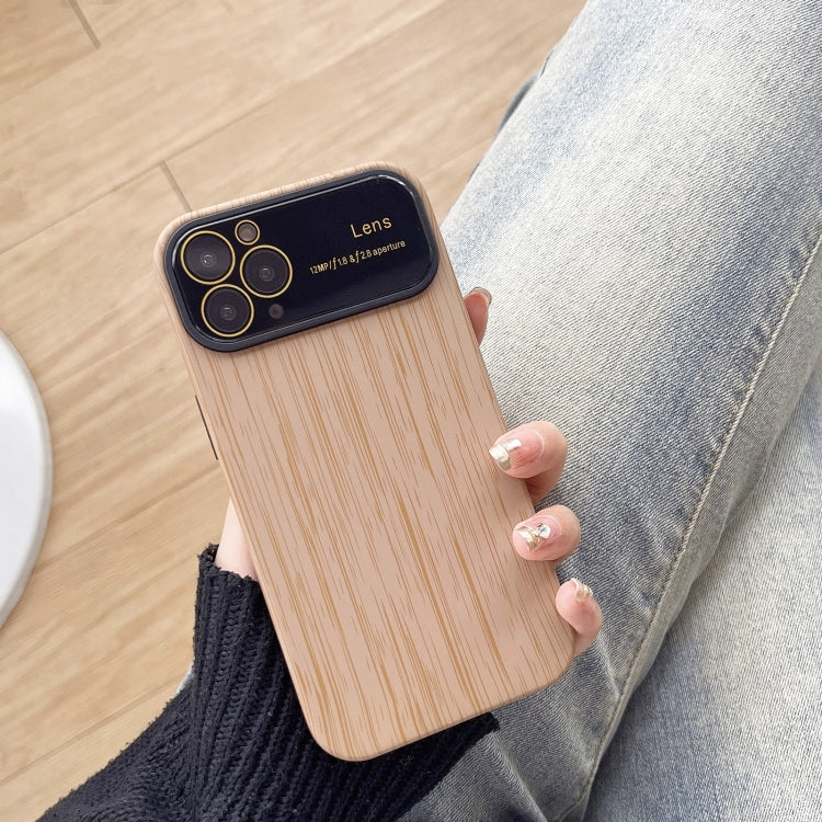 Wood Grain TPU Phone Case with Lens Film, For iPhone 11 Pro