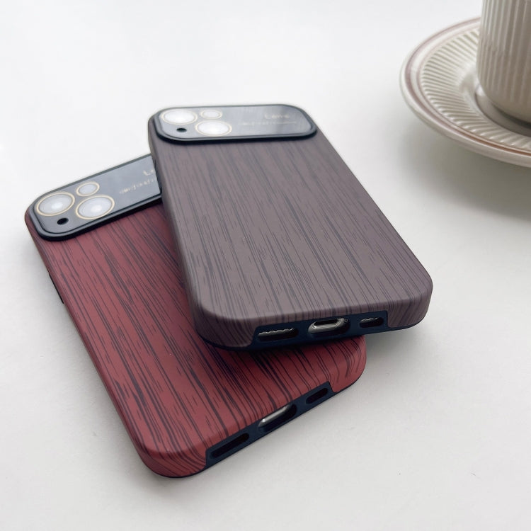 Wood Grain TPU Phone Case with Lens Film, For iPhone 11 Pro