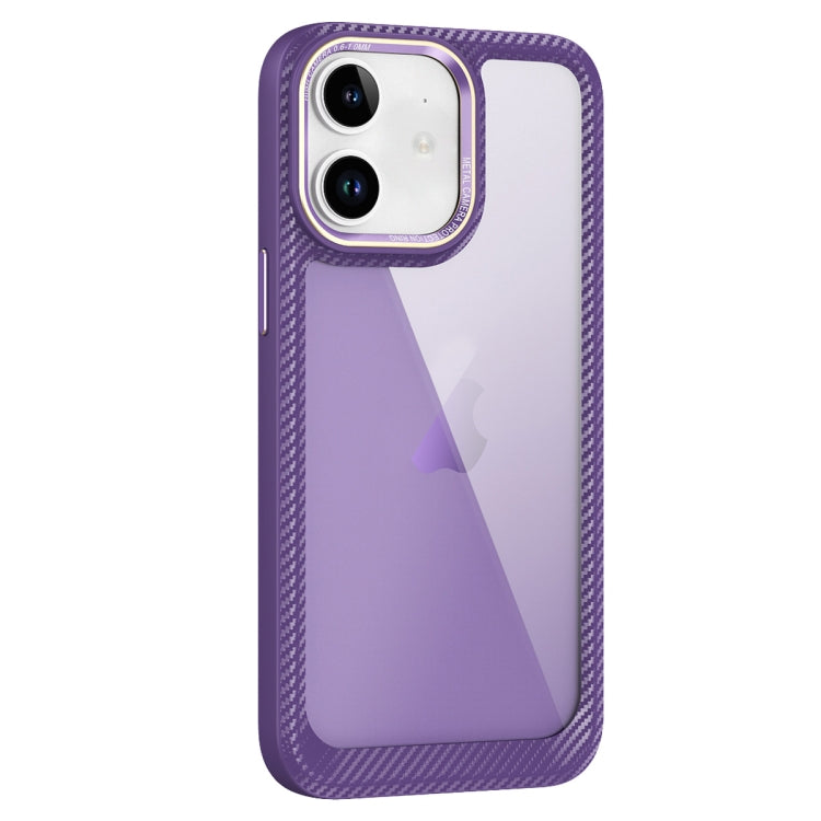 Carbon Fiber Transparent Back Panel Phone Case, For iPhone 13, For iPhone 12, For iPhone 12 Pro Max, For iPhone 12 Pro