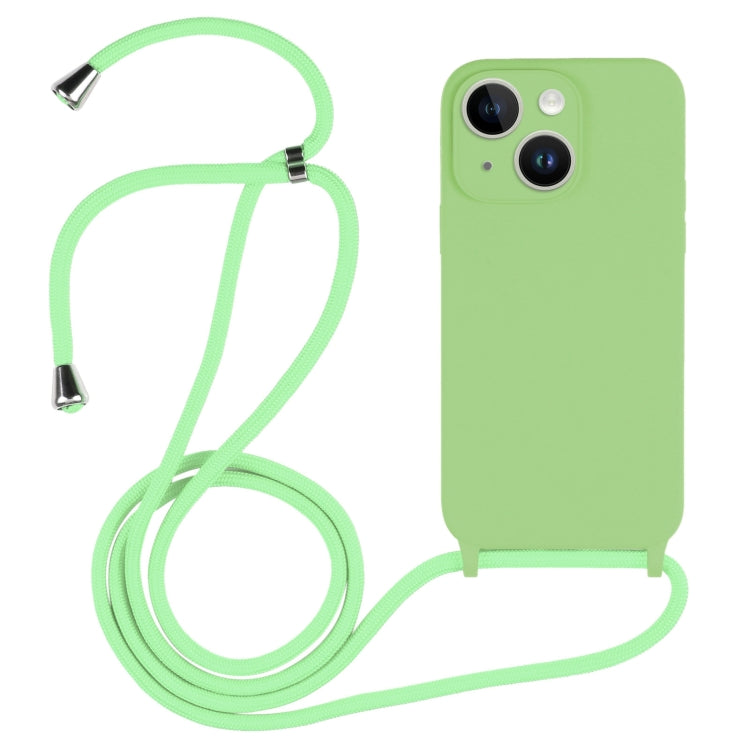 Crossbody Lanyard Liquid Silicone Case, For iPhone 15 Plus