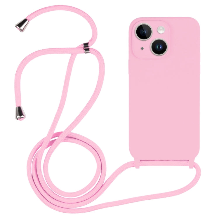 Crossbody Lanyard Liquid Silicone Case, For iPhone 15