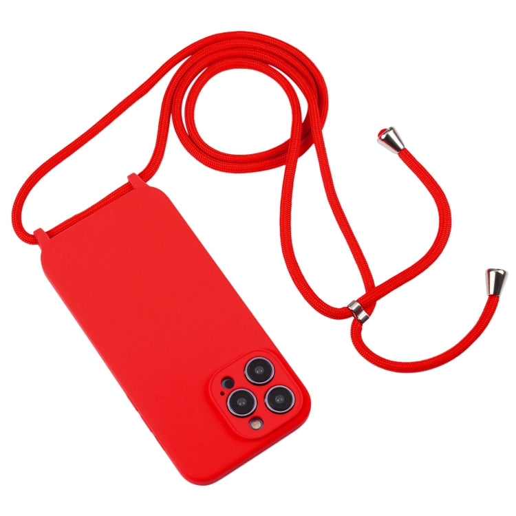 Crossbody Lanyard Liquid Silicone Case, For iPhone 16