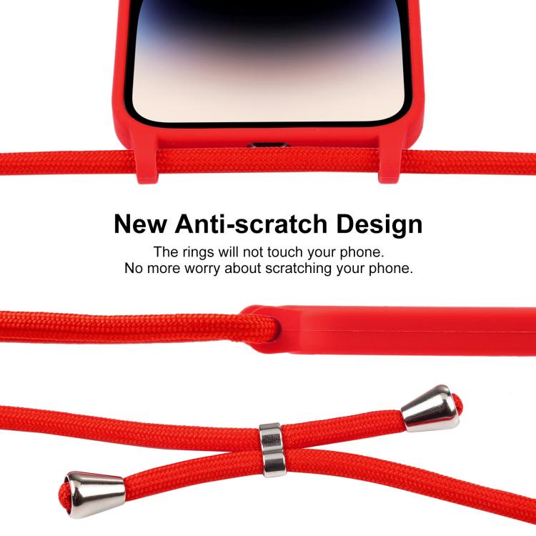 Crossbody Lanyard Liquid Silicone Case, For iPhone 17, For iPhone Air