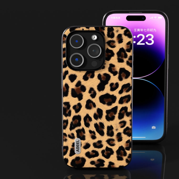 ABEEL Black Edge Leopard Phone Case, For iPhone 15 Pro Max, For iPhone 15 Pro, For iPhone 15 Plus, For iPhone 15, For iPhone 14 Plus, For iPhone 14