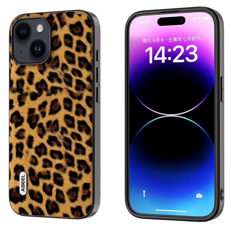ABEEL Black Edge Leopard Phone Case, For iPhone 15 Pro Max, For iPhone 15 Pro, For iPhone 15 Plus, For iPhone 15, For iPhone 14 Plus, For iPhone 14