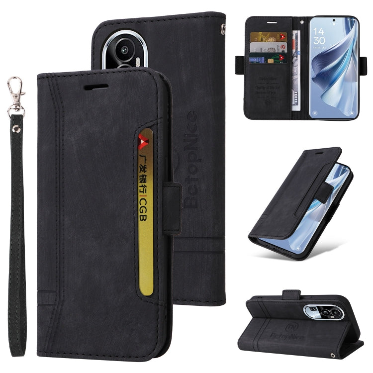 BETOPNICE Dual-side Buckle Leather Phone Case, For OPPO Reno11 5G Global, For OPPO A58 4G, For OPPO Reno10 5G Global/Reno10 Pro 5G Global, For OPPO Reno11 Pro 5G Global